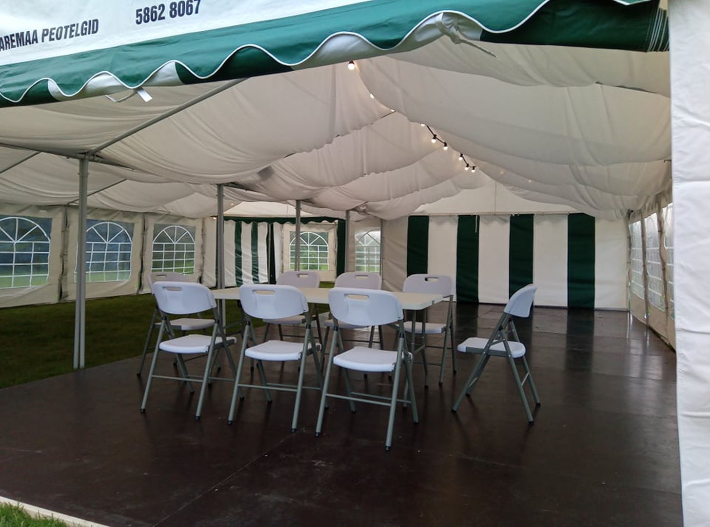 Valge Kokkuklappitav Laud 240×76